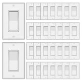 ThunderWay single pole decorator switch white front view for a clean room upgrade