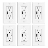 ThunderWay USB Wall Outlet angled view showing dual USB ports for easy charging.