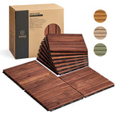 THYOI deck tiles acacia wood closeup with premium texture and waterproof finish.