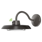 TierONE 50W LED gooseneck barn light outdoors delivers bright, wide-area illumination for exterior spaces.