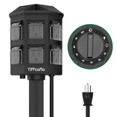TIFFCOFIO outdoor power strip timer powers seasonal lights safely.