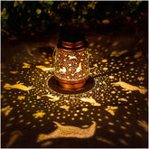 TIGGSY dog solar lantern outdoor bronze glows warmly to brighten gardens at night