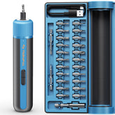 TILSWALL 4V electric screwdriver blue battery highlights long-lasting power for daily tasks.