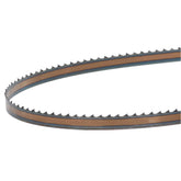 Timber Wolf bandsaw blade side view showing thin kerf for efficient resawing
