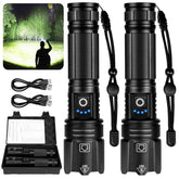 TIMSUMR 90,000 lumen flashlight front view for home and outdoor readiness.