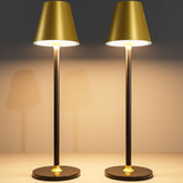 Timjorman 2-pack cordless table lamp base: stable weighted metal design for a contemporary centerpiece.