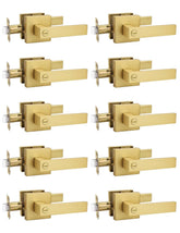 Tinewa 10-pack heavy duty gold privacy lever for interior doors.