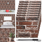 Tinlade red brick 3D wall panel for easy DIY wall upgrade