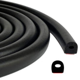 Tintvent D Shape EPDM foam seal on car door for weather protection and noise reduction.