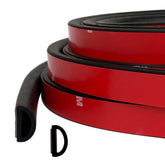 Tintvent D Shape EPDM foam seal close-up showing flexible edge for weather protection