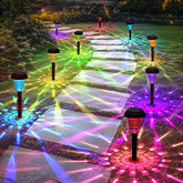 TISEJOY solar pathway light with ground stake for easy outdoor installation and reliable path lighting
