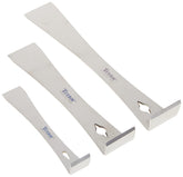 Titan 17007 three-piece pry bar scraper set in polished stainless steel for versatile prying tasks