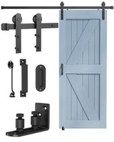 TITECK barn door rail 6.6 ft shows sturdy track for smooth sliding