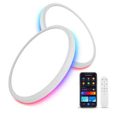 TITISLUMP 2-pack smart RGB ceiling light with remote for instant control and ambiance