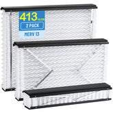 TIYRGQ 2-pack 413 filter, front view, supports efficient furnace airflow.
