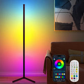 TJOY LED corner floor lamp with remote control for effortless lighting.