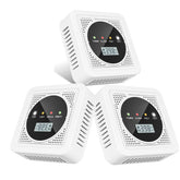 TJTFJS 3-pack 2-in-1 detector front view with dual sensors for smoke and CO.