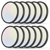 TLZ Lighting 12-pack LED flush mount ceiling light packaging shows slim black panels for modern ceilings