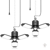 Toberich 2-pack motion sensor garage light brightening entryways and work areas.