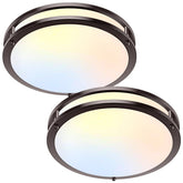 TOBUSA 2-pack 36W ceiling light front view shows sleek flush mount design for modern spaces
