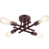 TOBUSA 4-light semi-flush bronze sputnik for versatile living room lighting