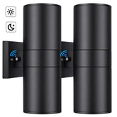 TOBUSA modern outdoor wall light with dusk-to-dawn sensor brightens entryways automatically