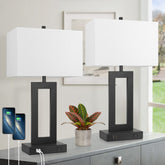 TOBUSA two-pack lamps base offers sturdy metal construction for stable bedside lighting