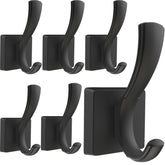 TOFIIGREM black towel hooks wall-mounted for sturdy towel and coat hanging