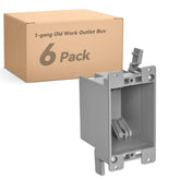 Togalonn old-work box 1-gang with PVC construction for durable drywall installation and fire resistance