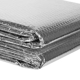 ToLanbbt reflective insulation roll with shiny aluminum surfaces reduces heat gain on windows.
