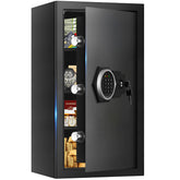 TOLEBLID 5.3 Cu Ft safe front view highlighting ample space for documents and valuables.