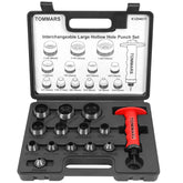 TOMMARS hollow punch kit 14pcs with case for precise leather holes