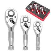 TOMMARS Stubby Ratchet Set 1/4 drive in action for tight spaces