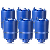TOMOON blue faucet filter replacement; main pack for clean, refreshing tap water.