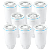 TOMOON ZR-001 packaging with eight filters for Zero Water pitchers, ready for replacement.