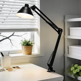 TonyEst LED desk lamp with swing arm offers extended lighting range for drafting and reading.