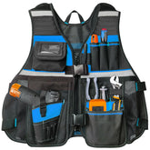TooCust Tool Vest with drill holster keeps your electric drill secure and accessible on site.