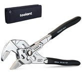 Toolant 7-Inch Chrome Plated Pliers Wrench shown in a hand-use scenario emphasizing durability.