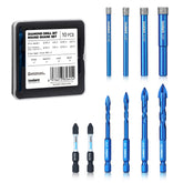 Toolant diamond drill bits set for ceramic and tile; versatile size options.