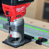 ToolCurve guide rail adapter for Milwaukee, unboxing highlights precision fit.