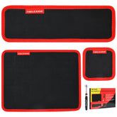 TOOLEAGUE magnetic tool mat small in use holding screws securely on metal surface.