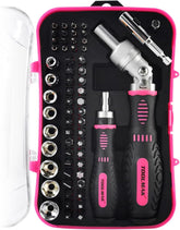 TOOLMAK ratcheting screwdriver set in case for organized home repairs