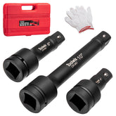 Toolwiz 1-inch extension 4-inch in use, reaching tight fasteners.