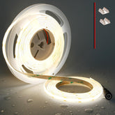 TOPAI 12V COB LED strip in natural white delivers crisp ambient lighting.