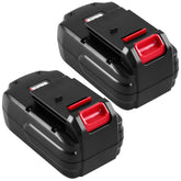 Topbatt 2-pack 18V battery closeup showing 3600mAh capacity for longer runtime.