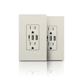 TOPELER USB-C wall outlet with three ports for multi-device charging