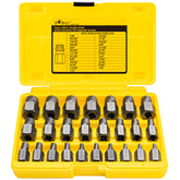 Topec 25Pcs double head extractor set shows 38-drive for quick wrench attachment.
