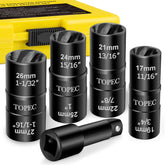 Topec flip nut remover tool front view showing dual-head design for leverage