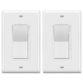 TOPGREENER dimmer switch front view with white faceplate for simple room setup.