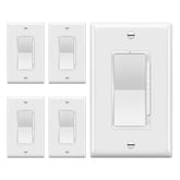 TOPGREENER dimmer wall switch front view with plate included for easy setup
